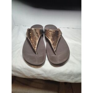 FitFlop Shoes Womens Size 10 Sequin Thong Sandals Comfort MicroWobbleboard